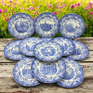 Wedgewood Harvard Plates - Etsy