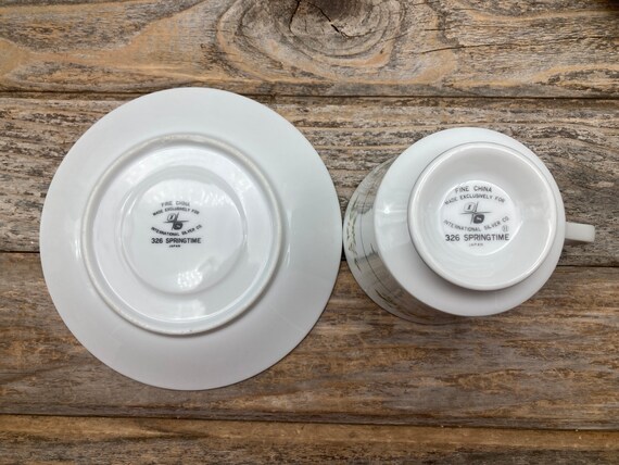 Vintage Springtime China: International Silver Company Cup, Saucer