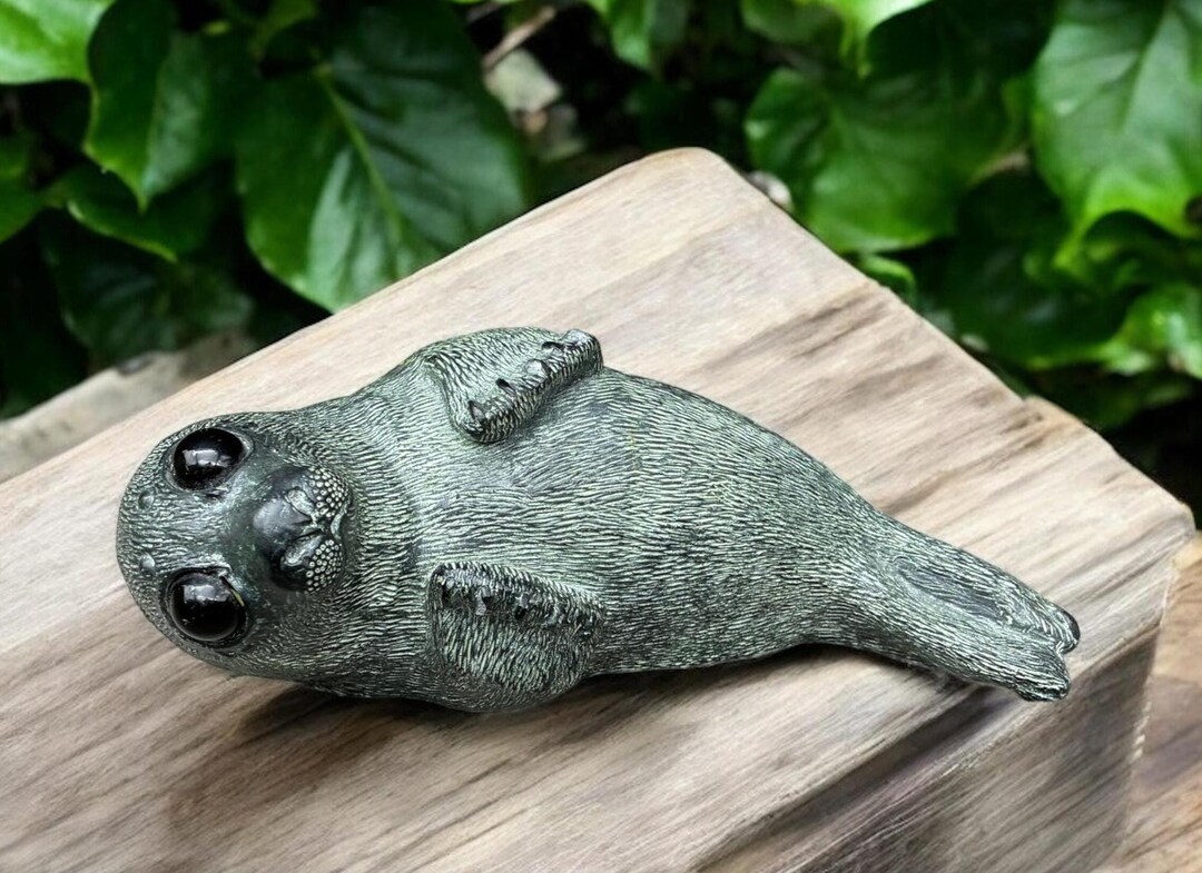 Wolf Originals Baby Seal Figurine: Inuit Art Style, Handmade Canadian ...