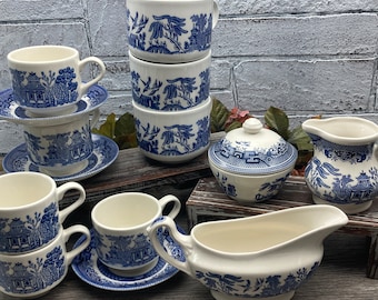 Churchill Blue Willow China: England 1980s Transferware - Choose Your Piece