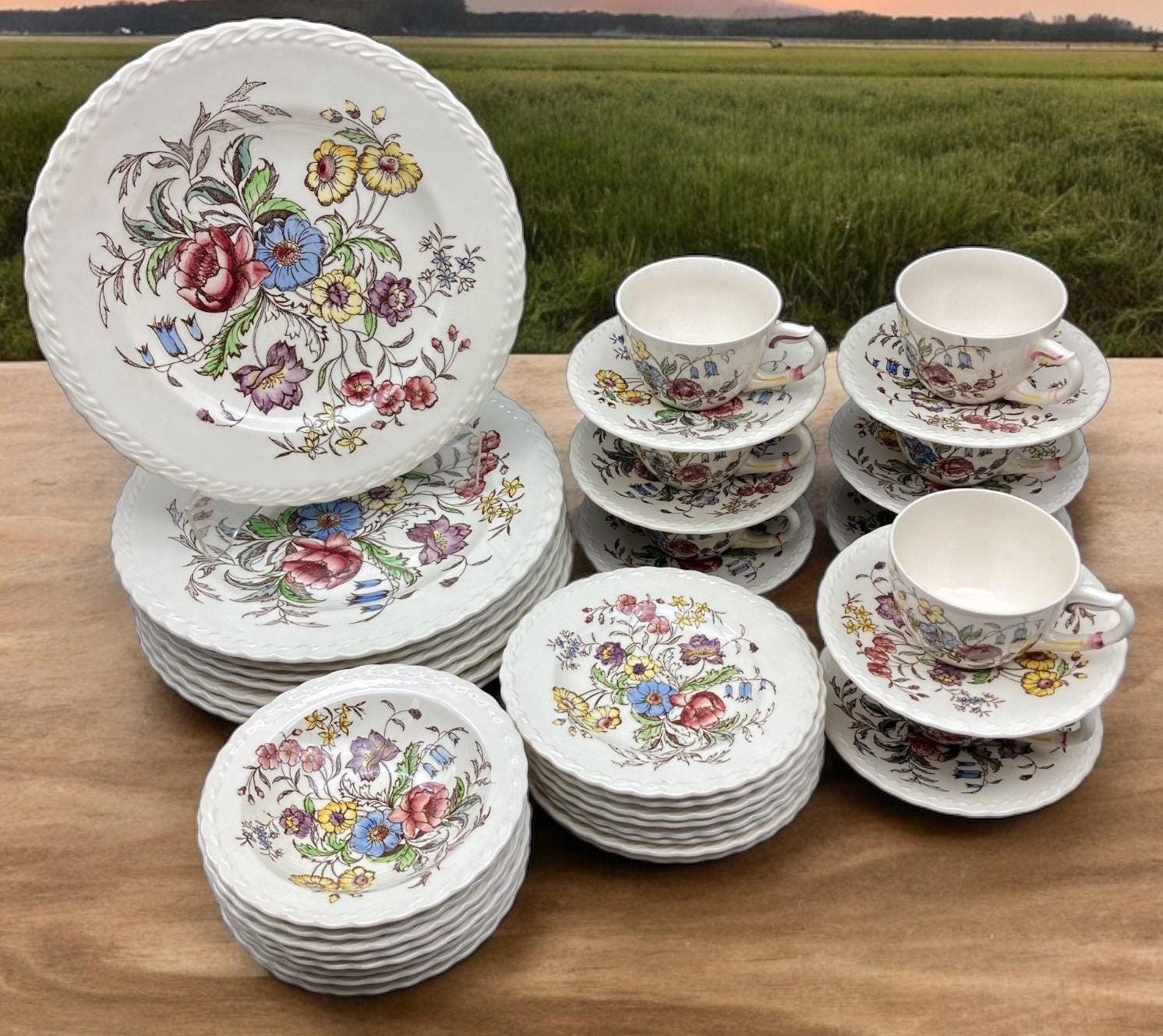 1950s Vernon Kilns May Flower China: Floral Dinnerware - Etsy
