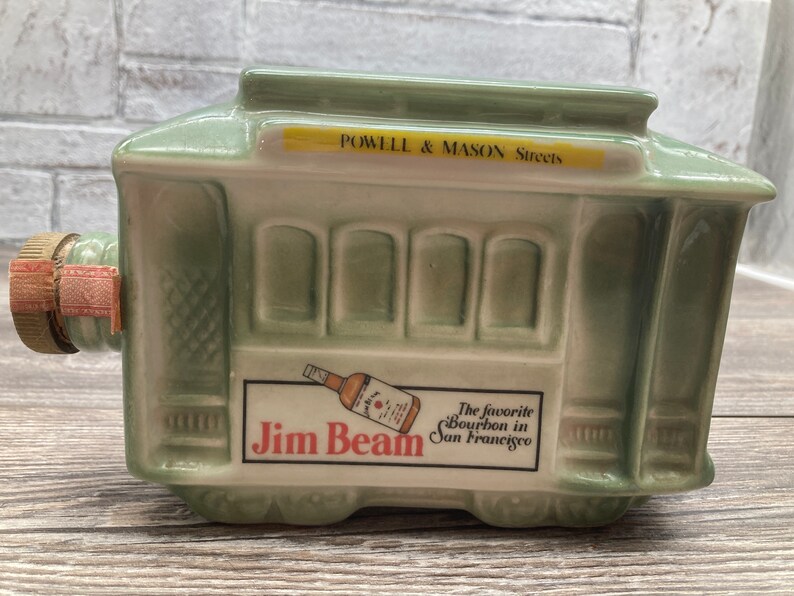 1968 Jim Beam Collector's Decanter San Francisco Cable Car Etsy