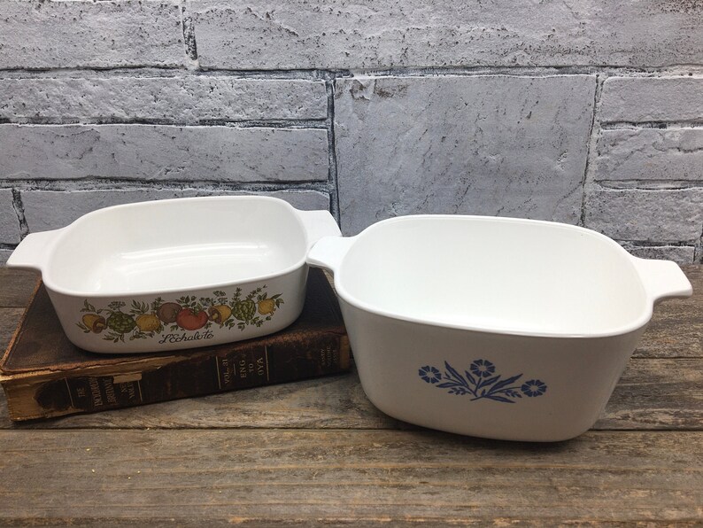 Vintage Corning Ware 1 Quart Casserole Dish L'echalote Etsy