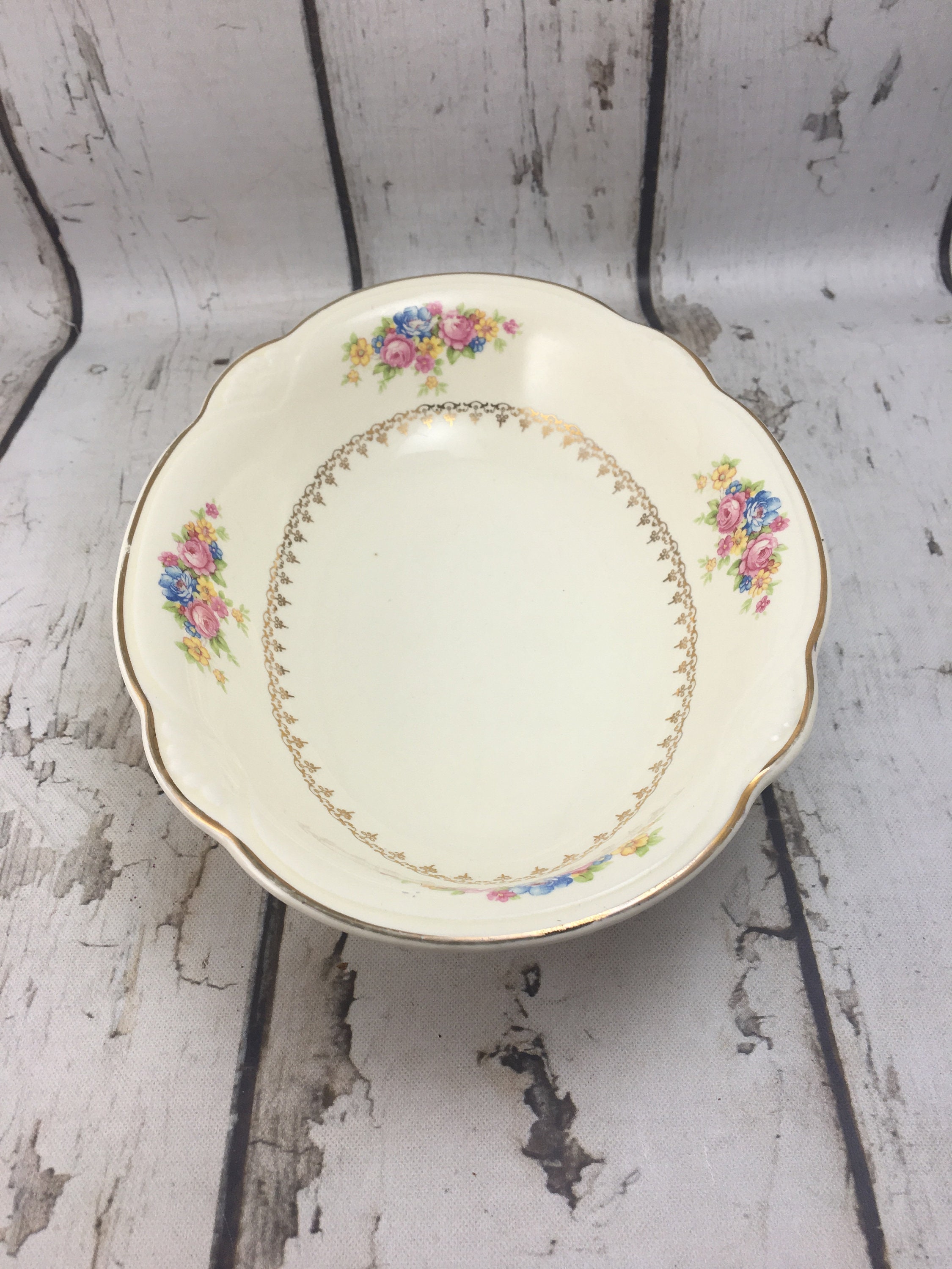 Vintage Homer Laughlin China Marigold Pattern Floral and Gold Etsy