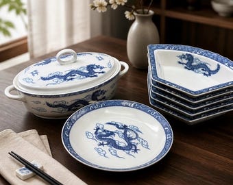 ブルー＆ホワイト 食器セット 皿　プレートenglish village Vintage “english Village” Luncheon Plate – 9.25