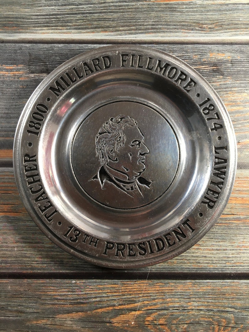 1972 Wilton Pewter Collectible Presidential Plates Limited Etsy