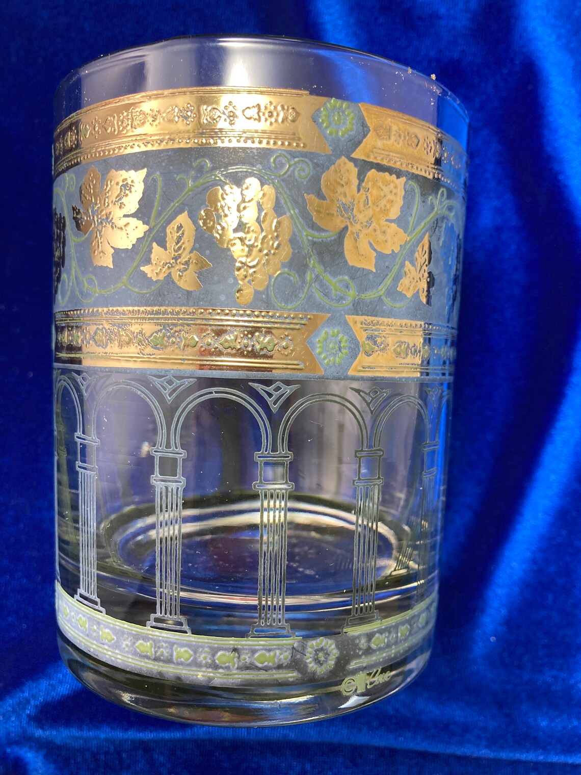 CERA Glass Company Mid Century Barware Set of 4 Golden Etsy