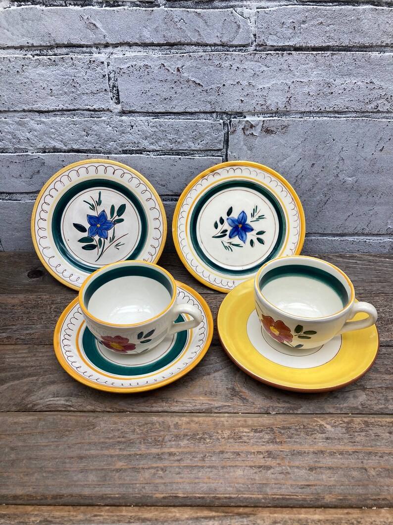 STANGL Hand Painted Stoneware garden Flower 2 Etsy