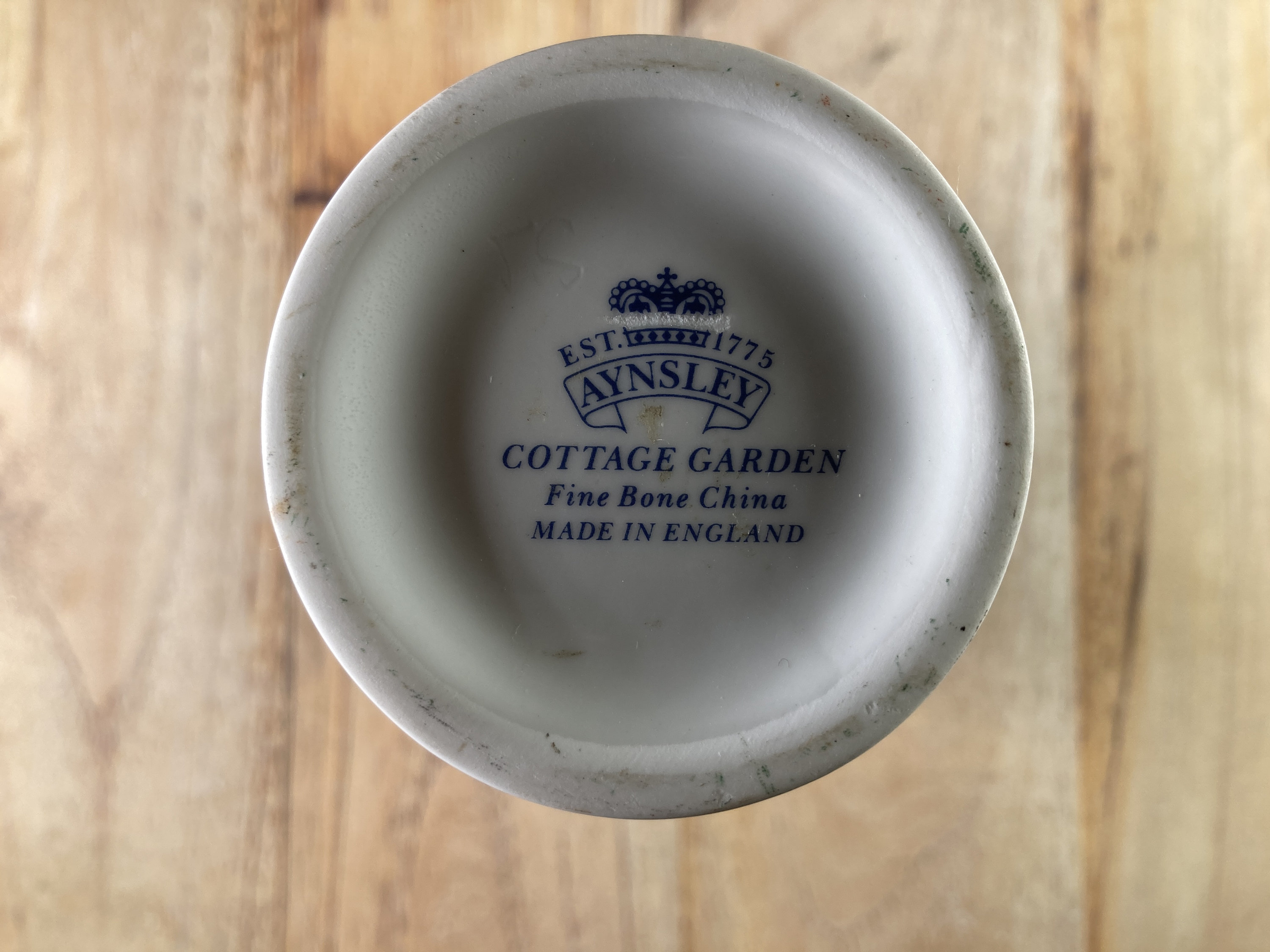 Aynsley Bone China Clock or Vase: Pembroke & Cottage Garden Decor