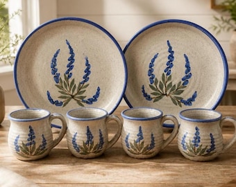 Landfair Granite Lake Studio Pottery Floral Motif Pitcher New