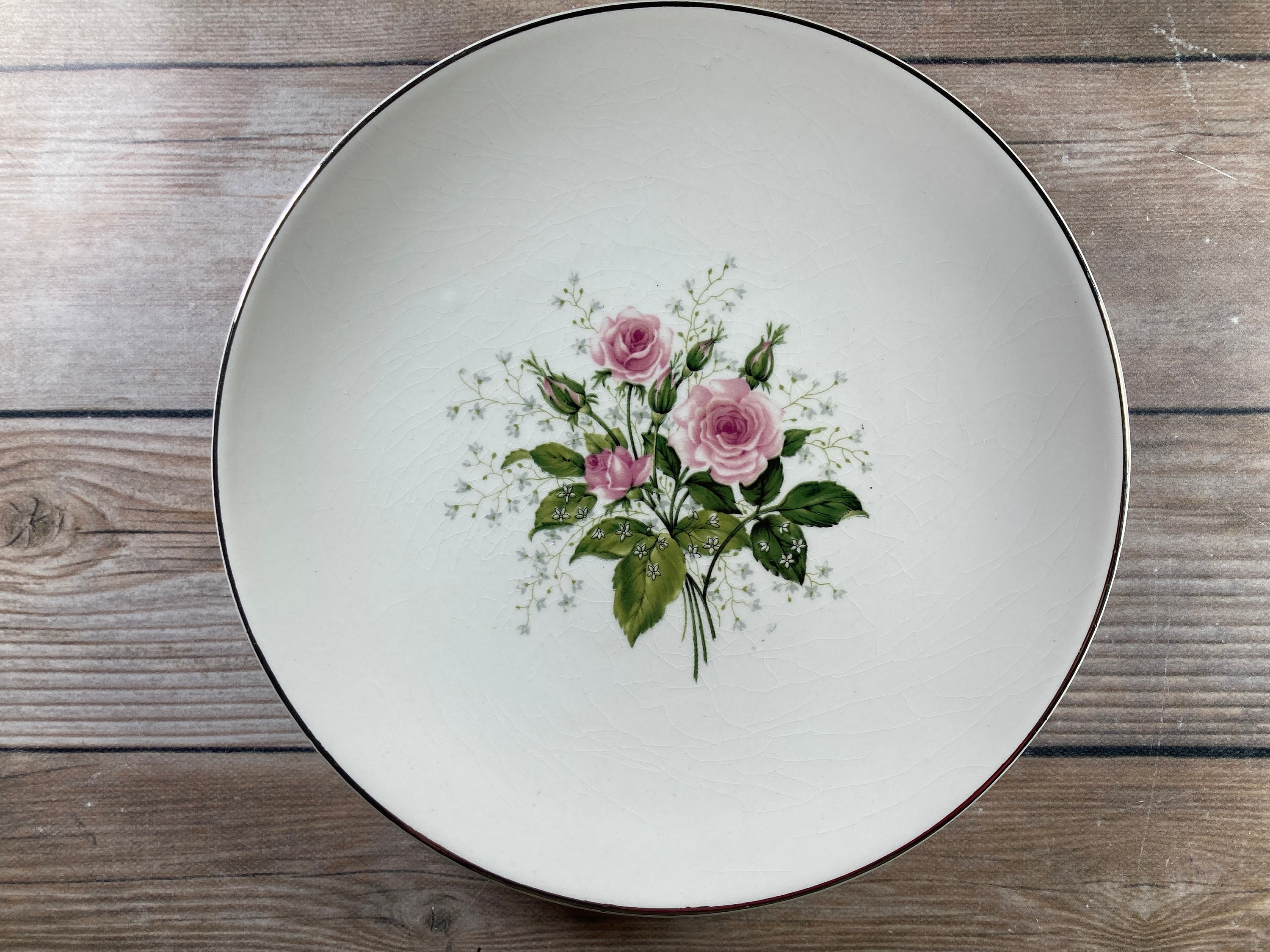 Queen's Rose China: Royal China Pink Roses, Platinum Trim, USA - Etsy