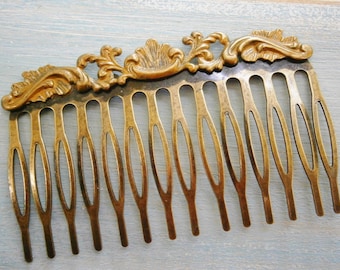 Large Antique Gold Patina Filigree Hair Comb - Vintage Inspired/Shabby Chic/Bohemian/Hair Accessory/Bridesmaids Gifts/Bridal Hair Accessory