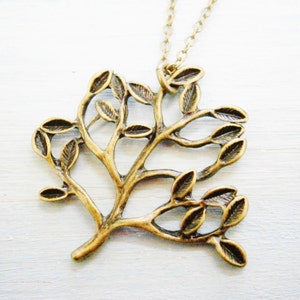 Antique Bronze Tree Necklace/Boho Necklace/Nature Necklace/Woodland Necklace