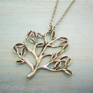 Antique Silver Tree Necklace/Boho Necklace/Nature Necklace/Woodland Necklace