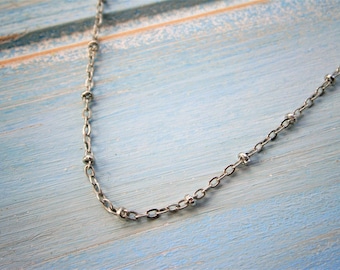 Antique Silver Layering Necklace/Boho Necklace/Bridesmaids Gifts/Layering Necklace Necklace/Dainty Necklace/Steampunk Jewellery/Necklace