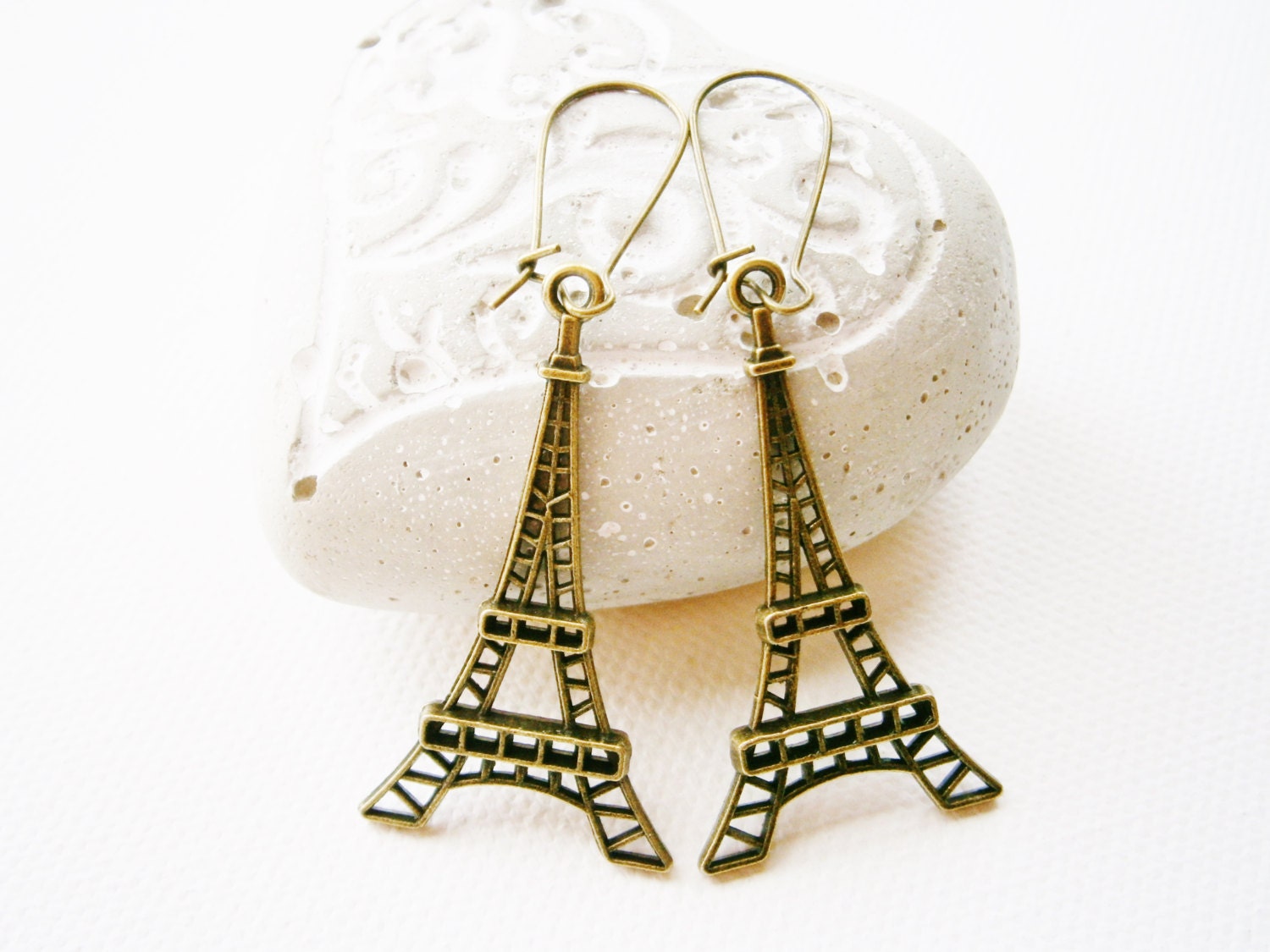 Antique Bronze Eiffel Tower Pendant Long Dangle Earrings/Boho Earrings
