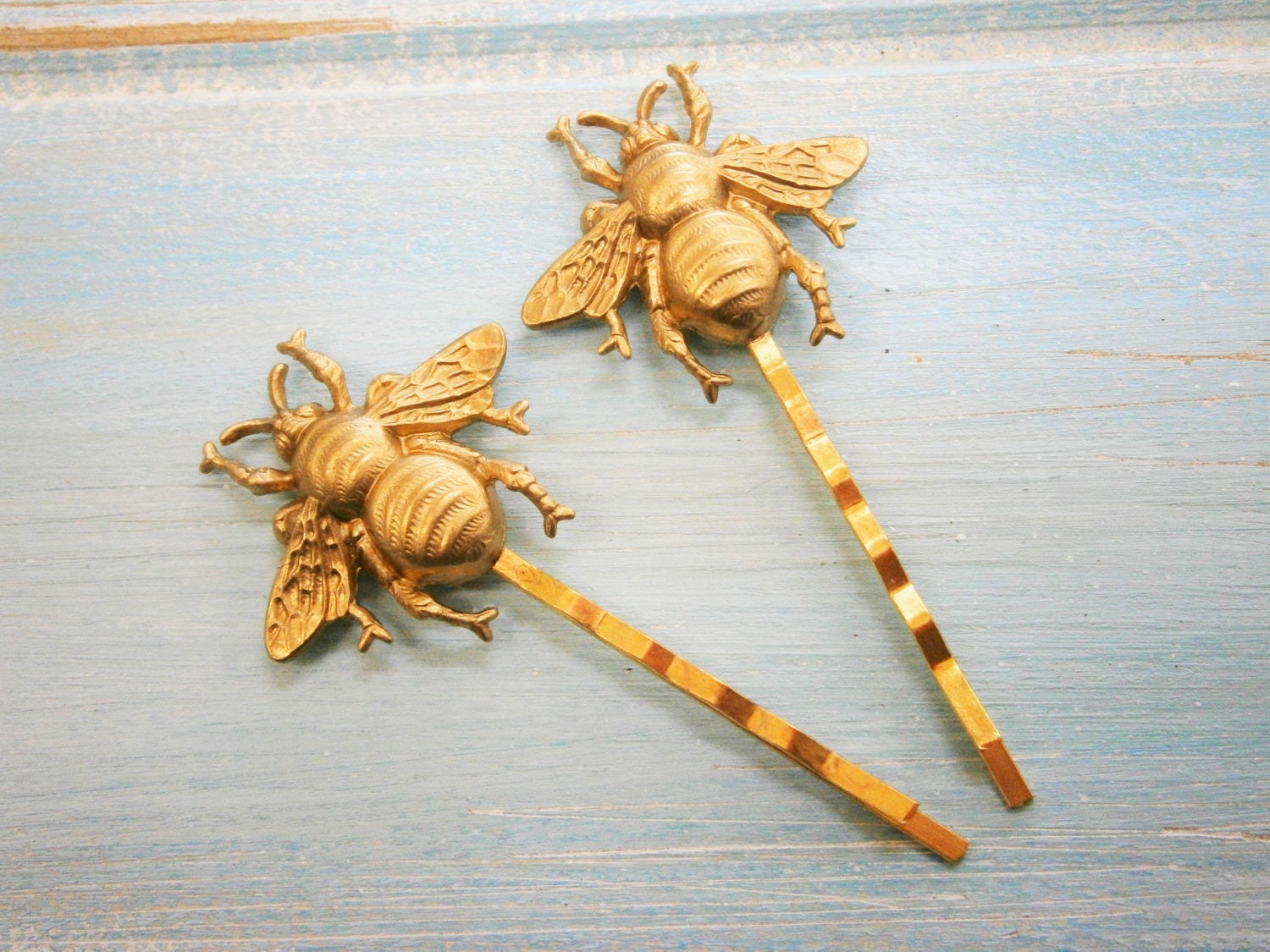 Bee Hair Pin Gold, Bumble Bee Bobby Pins, Bee Hair Clip, Bumble Bee