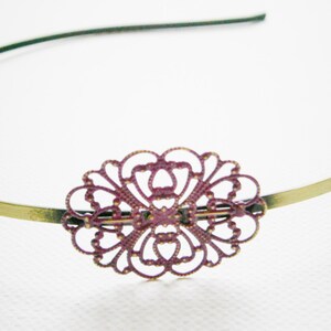 Purple Orchid Patina Filigree Headband - Hair Accessory/Bridesmaid Gift/Family Pictures/Stocking Stuffer/Bohemian/Vintage Style/Shabby Chic