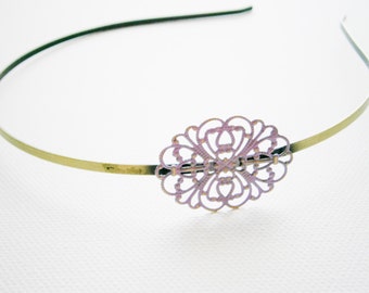 Amethyst Patina Filigree Headband - Hair Accessory, Bridesmaid Gift, Family Pictures, Stocking Stuffer