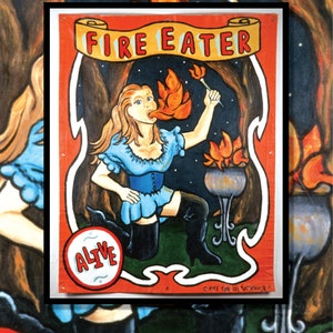 Fire Eater Sideshow Banner Print 11 x 14