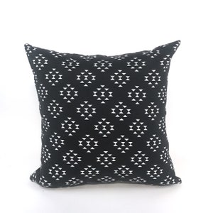Black and white tribal print outdoor pillow cover