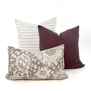Set3 Neutral Linen Pillow Combo – theHOMEmind