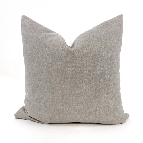 Dark Grey Linen Pillow Cover Charcoal Gray Pillow Cover Etsy