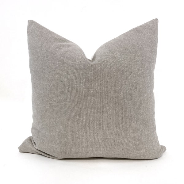 Grey Linen Pillow Etsy