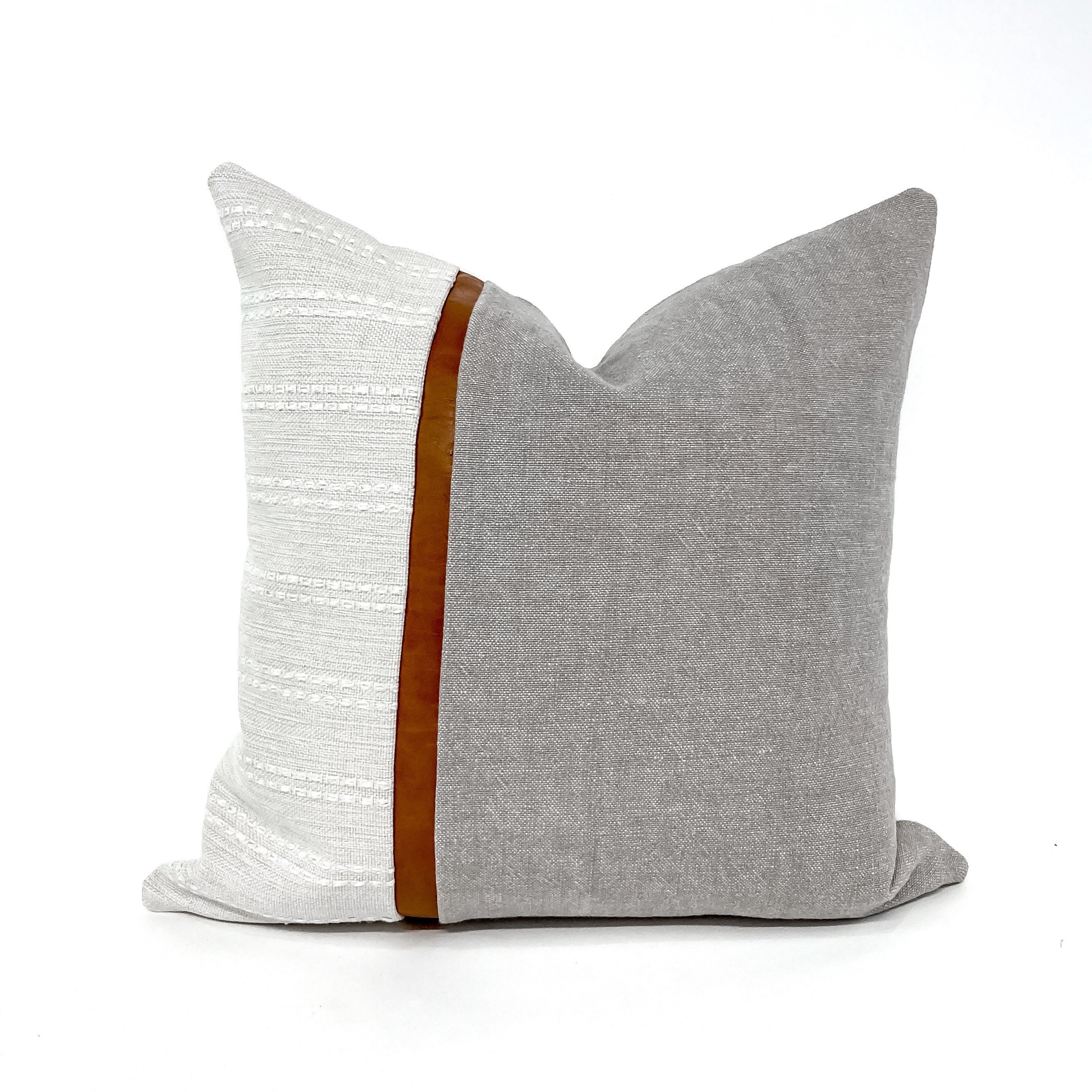 Grey leather throw pillows new arrivals