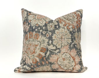 Terra cotta medallion pillow cover