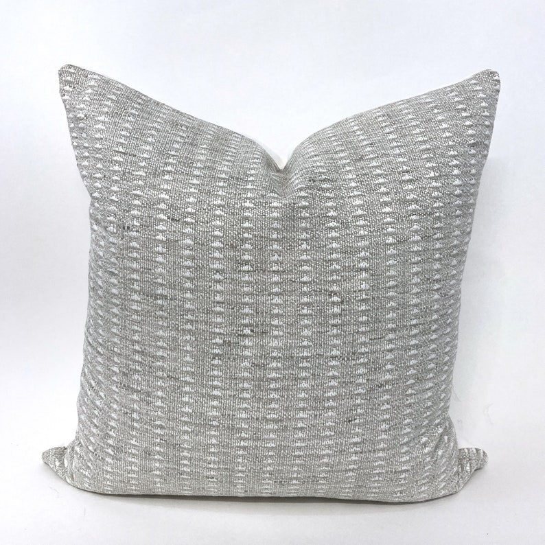 Oyster greige tweed pillow cover, gray triangle pillow