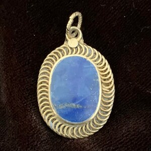 Antique Central Asian Lapis Pendant with Gold