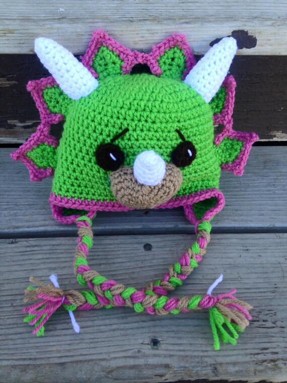 crochet dinosaur hat