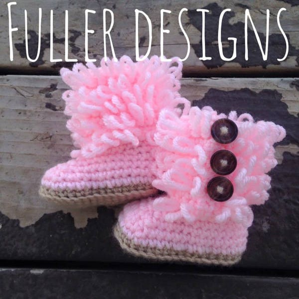 Crochet Loopy boot pattern, Loopys boots, winter boots, baby shoes, baby boots, winter shoes,