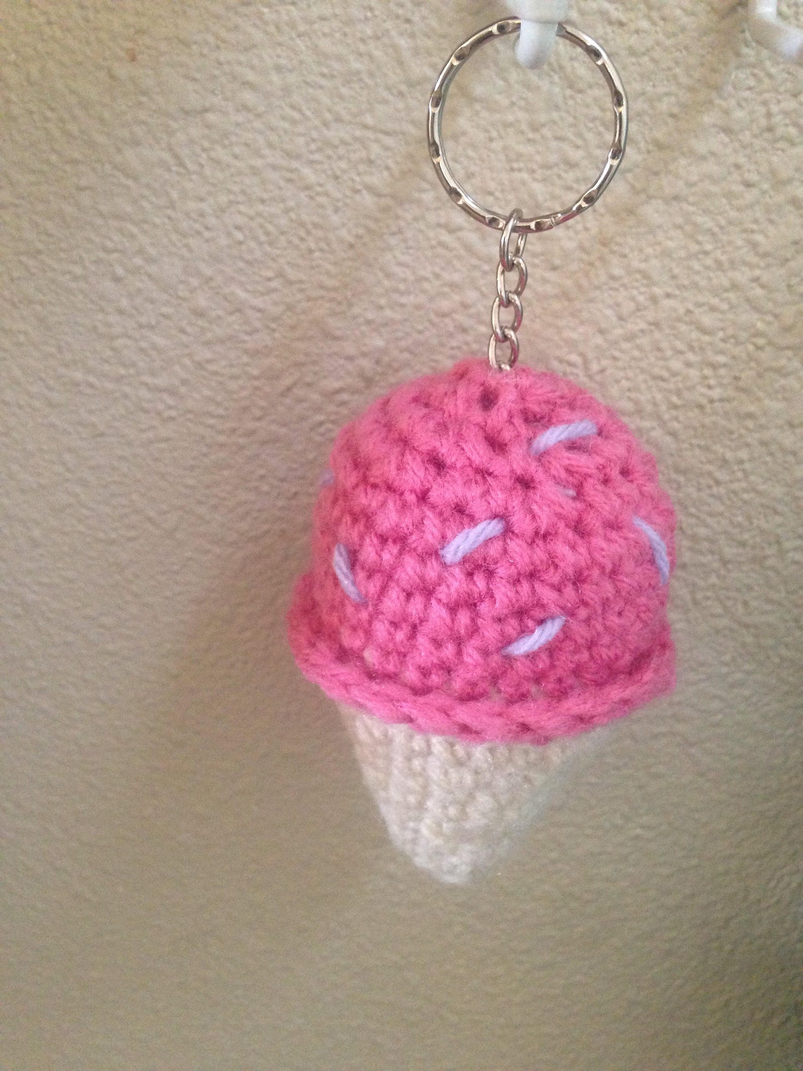 Ice Cream Cone Keychain Food Keychain Ice Cream Lover Etsy