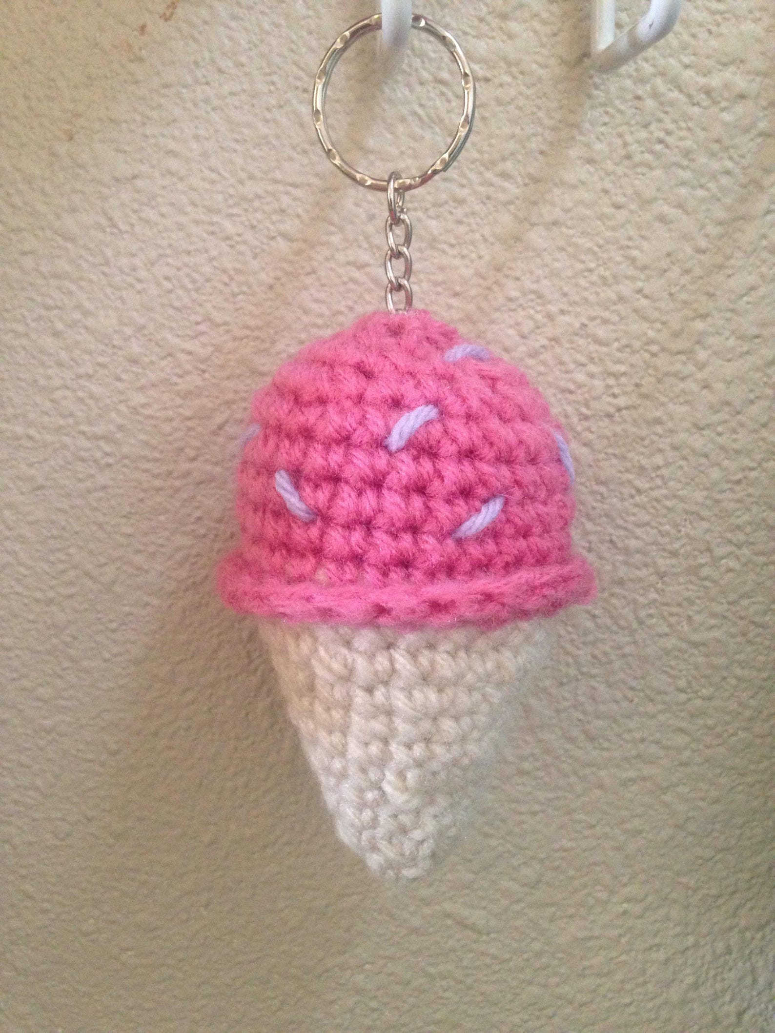 Ice Cream Cone Keychain Food Keychain Ice Cream Lover Etsy