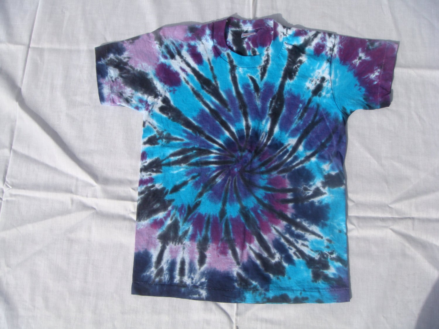 Small Xl Childrens Tie Dyed TShirt Blue/Purple Spiral Etsy