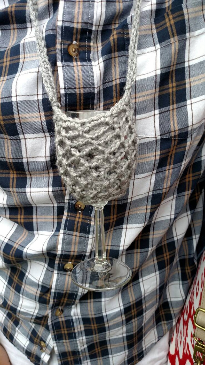 Wine Glass Holder Necklace in Solid Colors Etsy