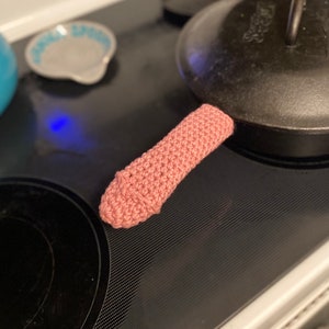 Handgjort bomullsöverdrag till pannhandtag "Man" – Ny design – Roligt kökstillbehör