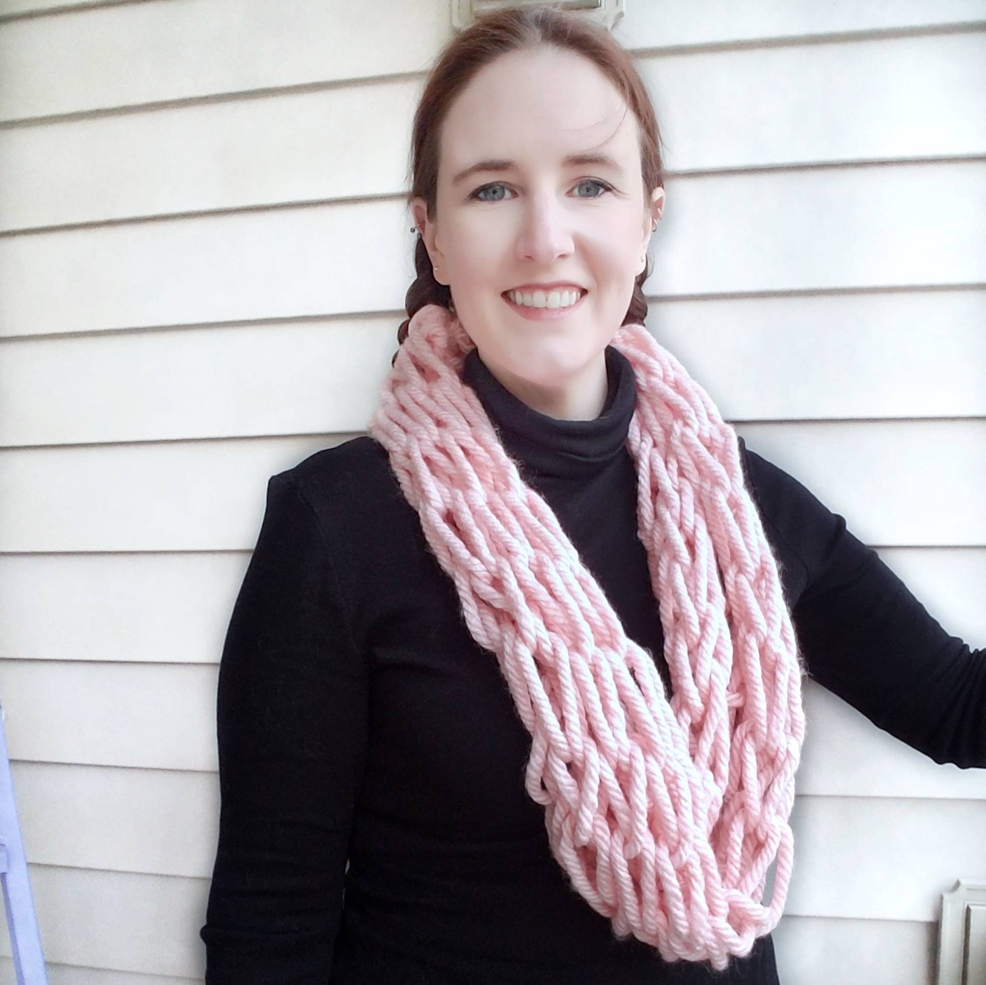Infinity Scarf Arm Knitting