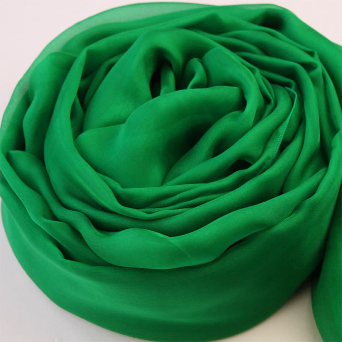 Emerald Green Silk Scarf Green Mulberry Silk Chiffon Scarf Etsy Canada