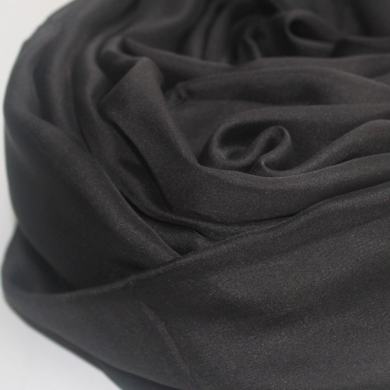 Black Silk Scarf - Pure Black Silk Chiffon Scarf - AS3 - Etsy