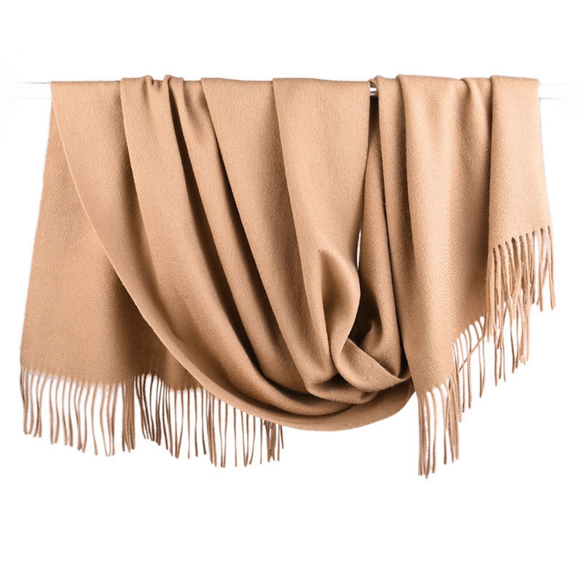 Large Wool Cashmere Scarf Beige Wool Scarf White Wool Etsy