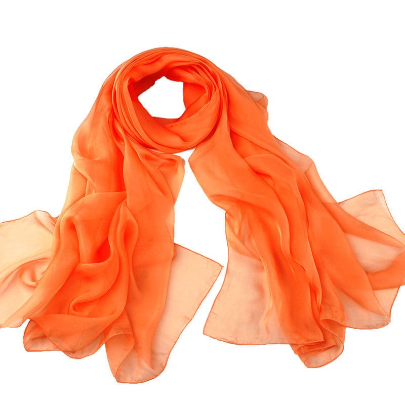 Orange Chiffon Scarf Orange Headpiece 30D9 | Etsy