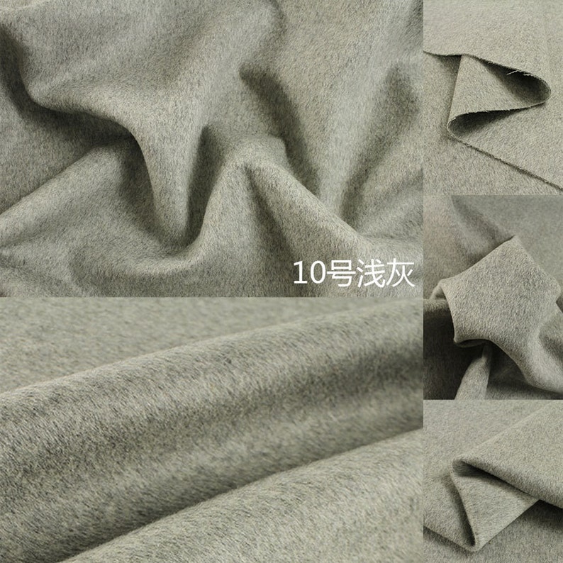 Premium Cashmere Wool Blend Fabric With Double Plush Size Etsy
