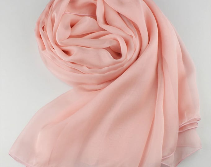Pink Plaid Chiffon Square Scarf with Yellow Accent