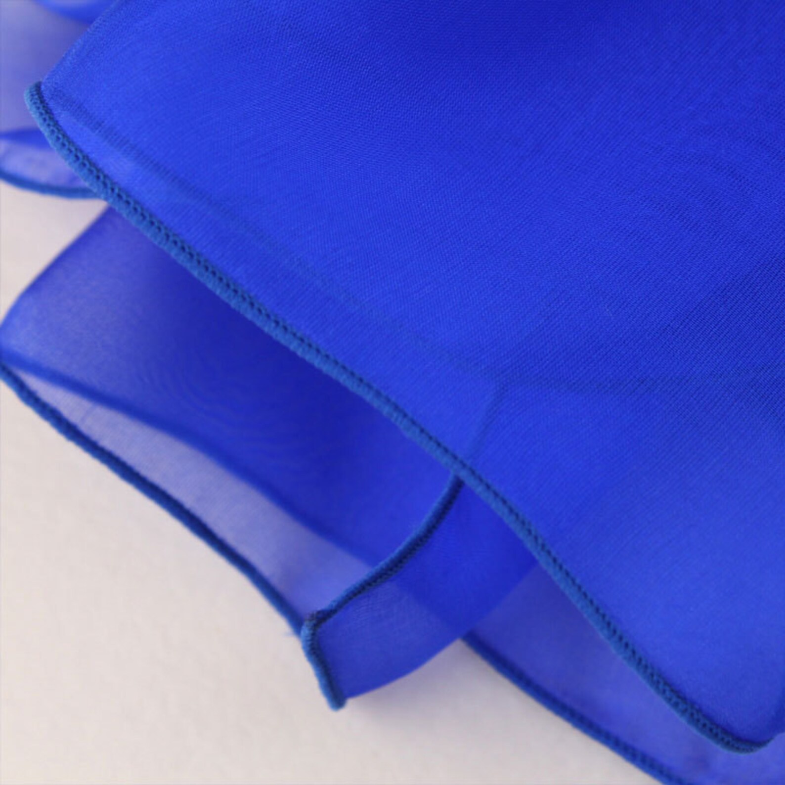 Royal Blue Silk Scarf Crystal Blue Mulberry Silk Chiffon - Etsy