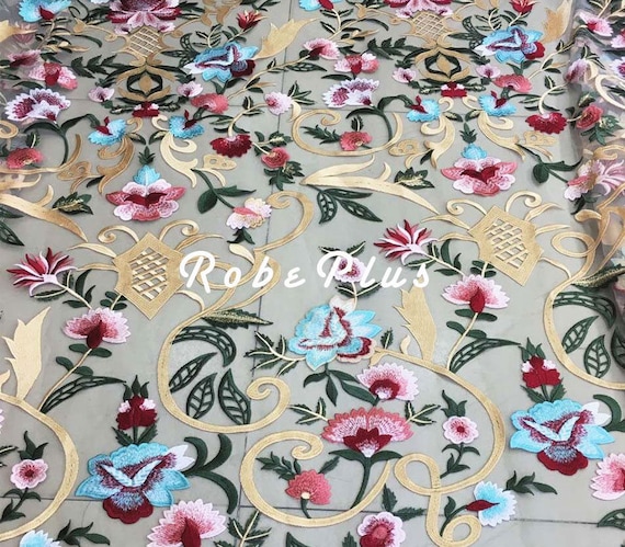Multicolore tela spalla con Ricamo colorato stampato