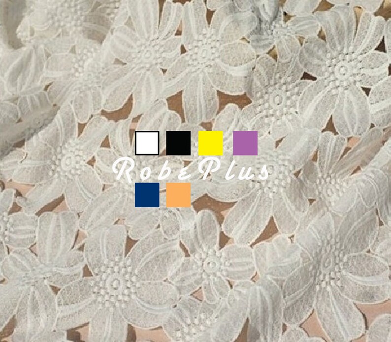 Beige Lace -21 White Lace Purple Lace White Floral Lace Fabric Chemical Lace Fabric with Floral Petal Trim Yellow Lace Blue Lace