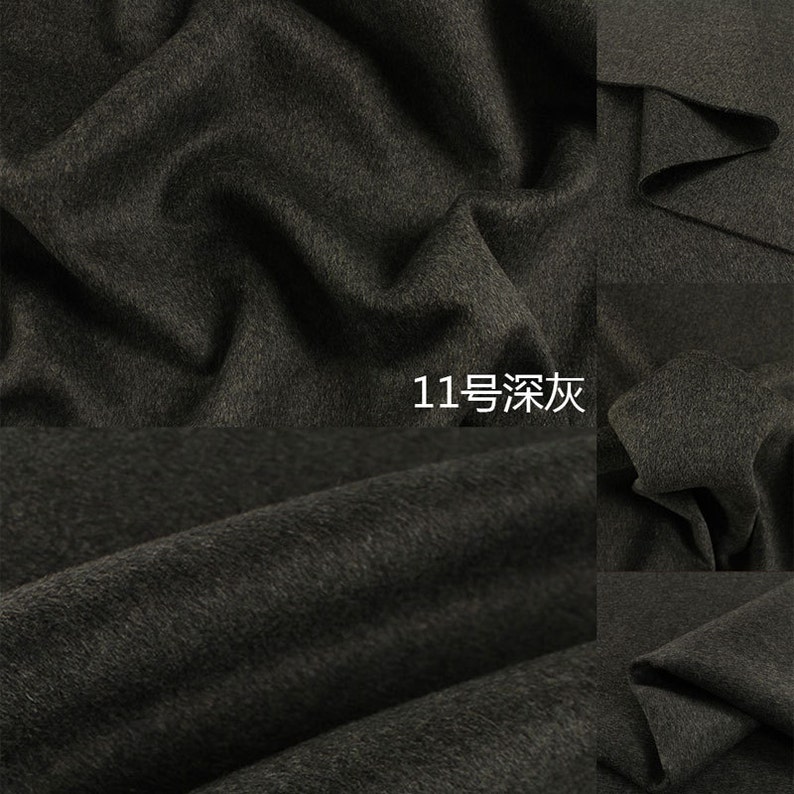 Premium Cashmere Wool Blend Fabric With Double Plush Size Etsy